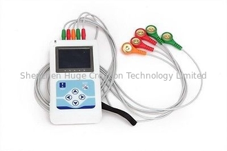 China OLED Display TLC9803 Portable Patient Monitor 3 Channel Dynamic ECG Holter PC English Software supplier
